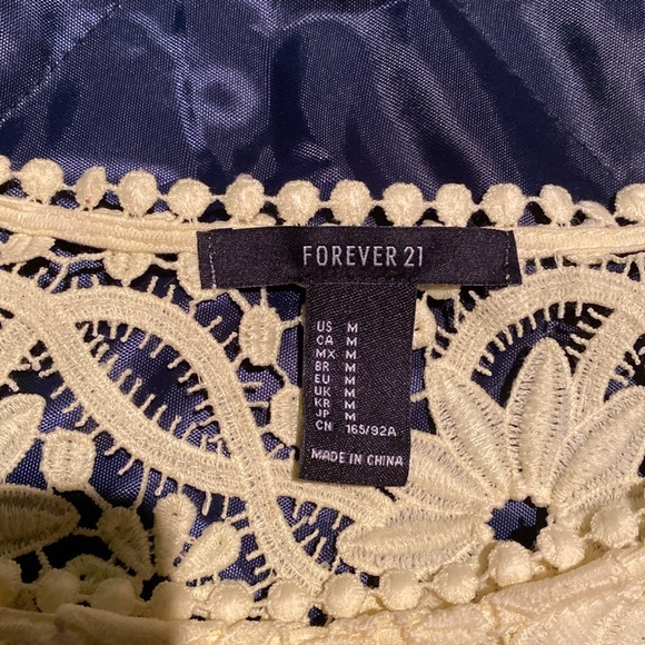 Yellow See Through Lace Crochet Crop Top sz M - Picture 3 of 3